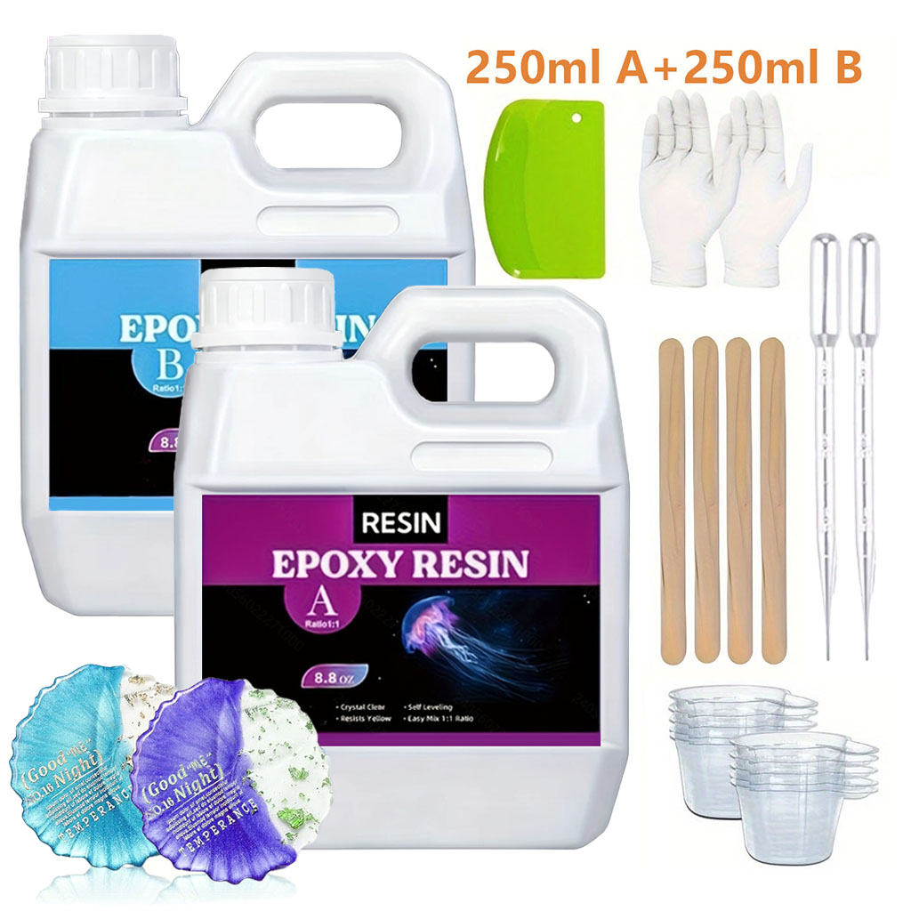 Resin Mold Jewelry - Kit di Resina Epossidica Trasparente 125ml/250ml