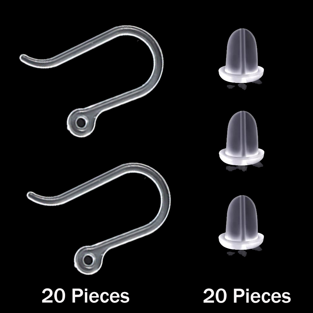 Jewelry Making Loops - 20 ganci per orecchini in plastica,