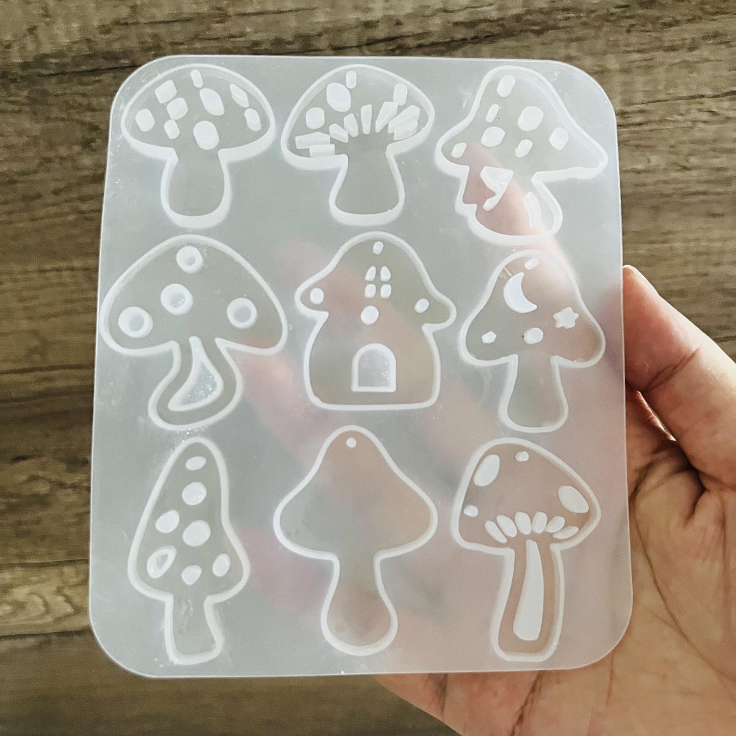 Resin Mold Jewelry - Ciondolo per orecchini con funghi multi