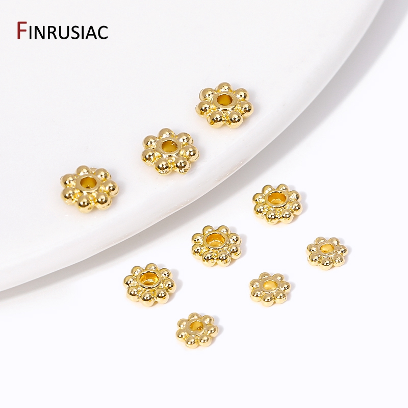 Jewelry Making Bali - 30 PZ 4mm/5mm/6mm 14K Reale Ottone