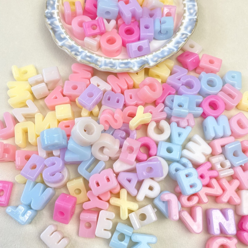 Jewelry Making Tutorials - 10/50/100 Pezzi Perline Acriliche con Lettere