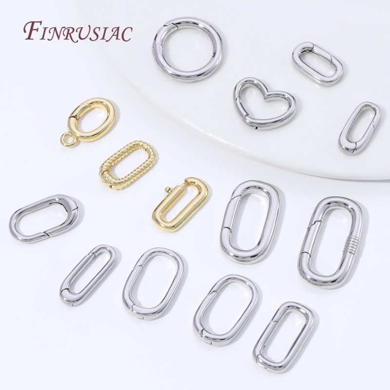 Jewelry Making A Ring - Chiusure a molla ovali placcate in
