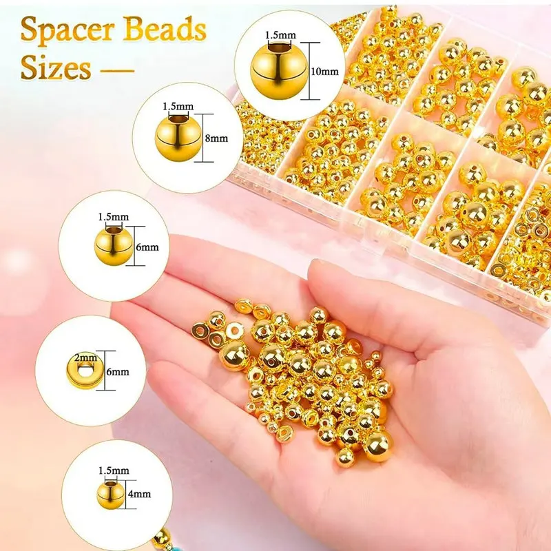 Jewelry Making Tutorials - 1000 pz Kit Perline Distanziatore Dorato