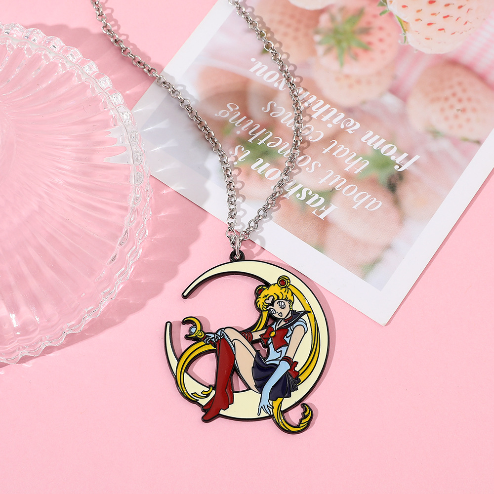 Jewelry Making Necklaces - Collana in metallo smaltato con ciondolo