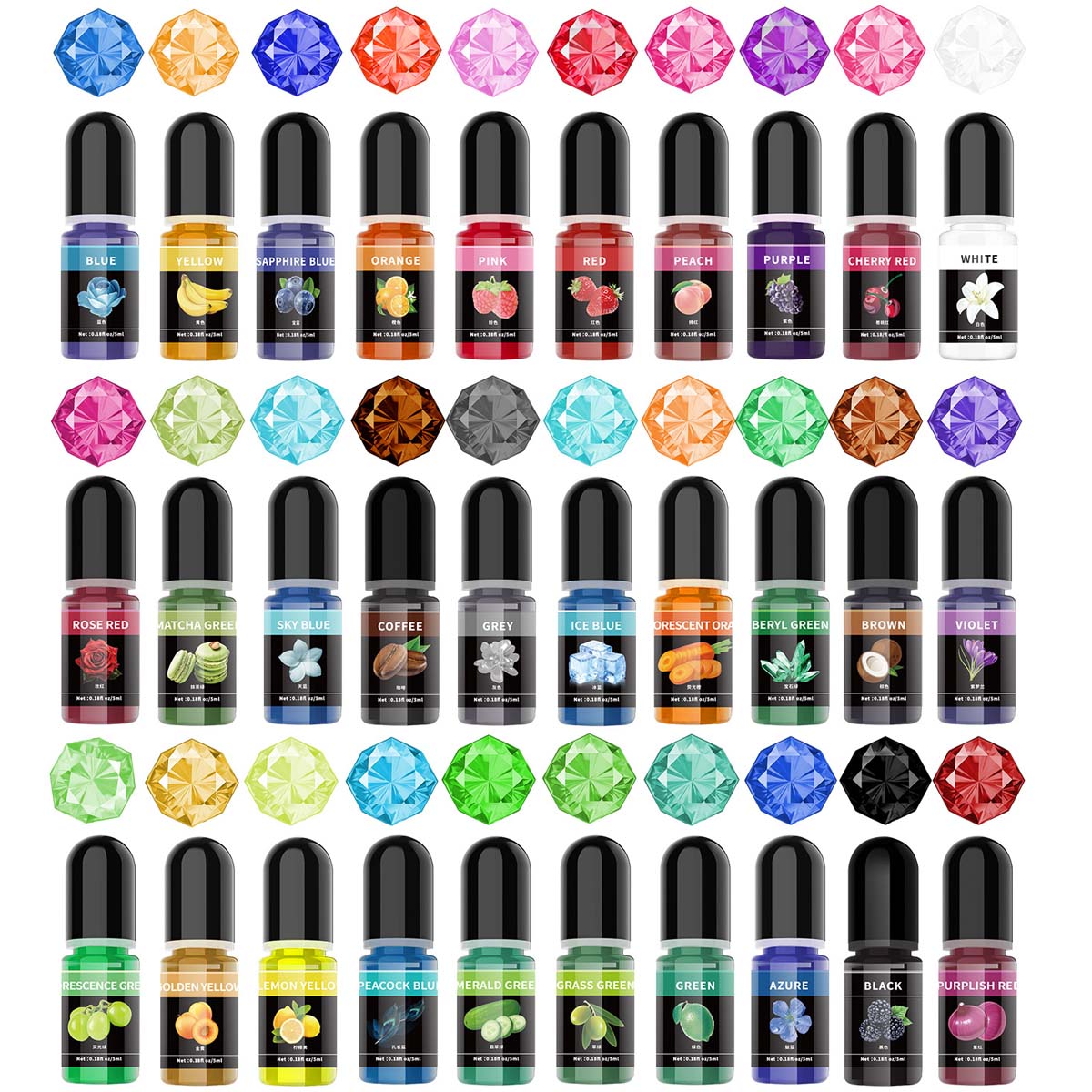 Jewelry Making Uv Resin Kit - 5 ml/bottiglia di resina epossidica pigmento