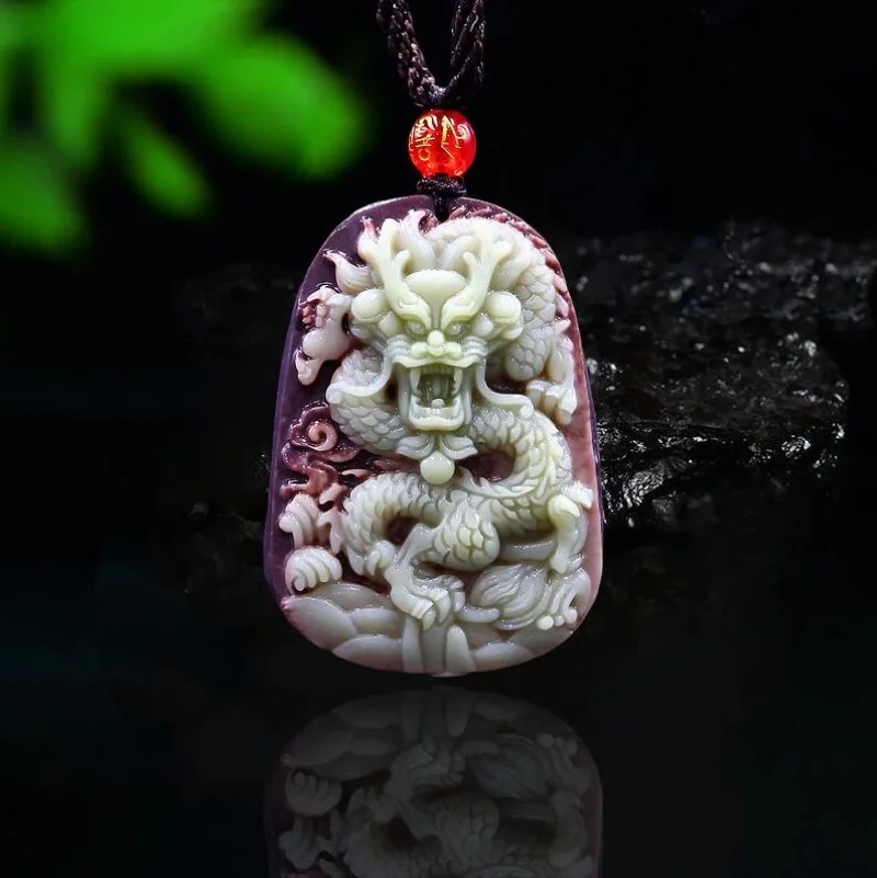 Jewelry Making Necklaces - Abito viola Collana con ciondolo drago