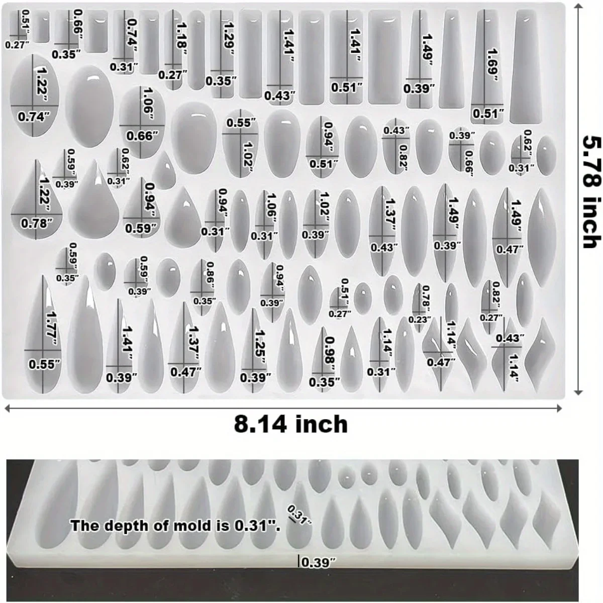 Stampo in silicone per orecchi - Jewelry Making Uv Resin Kit recensione e prezzo