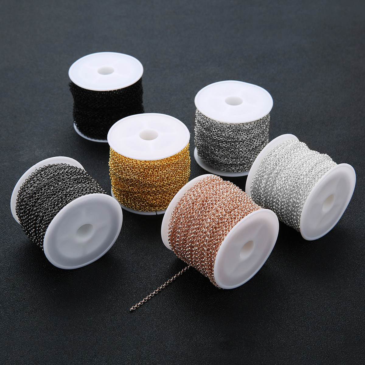 Catena a maglie nere leggere d - Jewelry Making Store recensione e prezzo