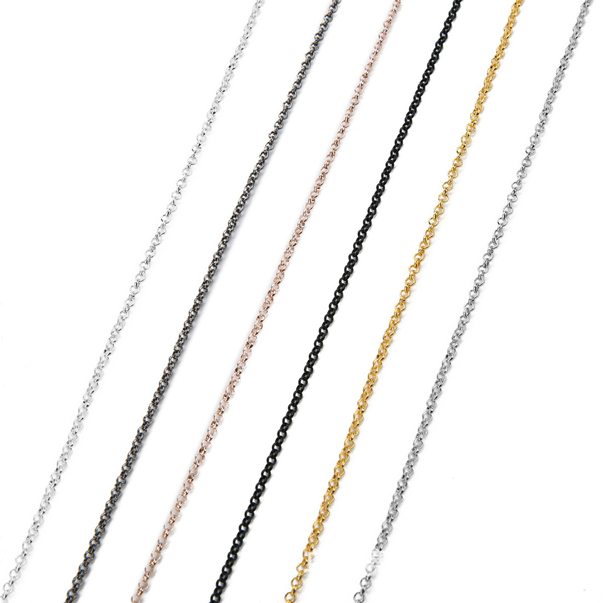 Catena a maglie nere leggere d - Jewelry Making Store recensione e prezzo